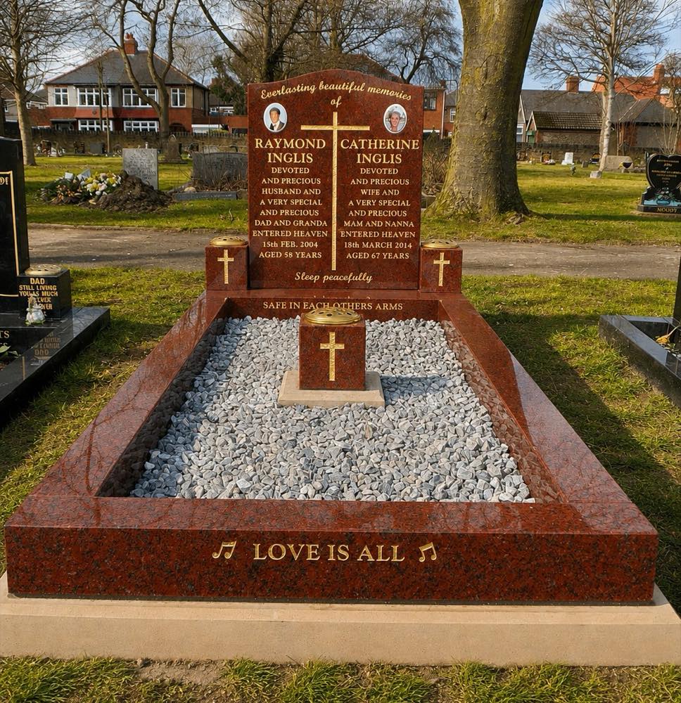 Memorial kerb set by Eden Memorials