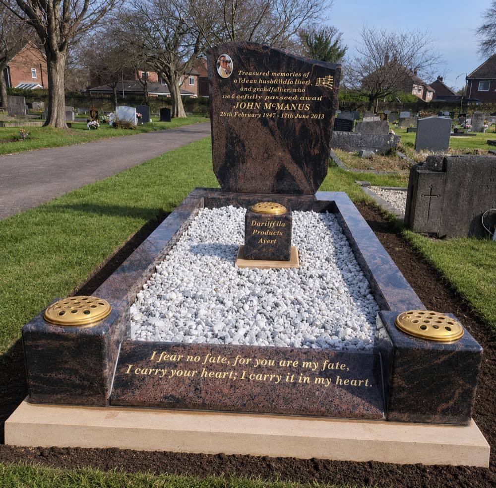 Memorial kerb set by Eden Memorials